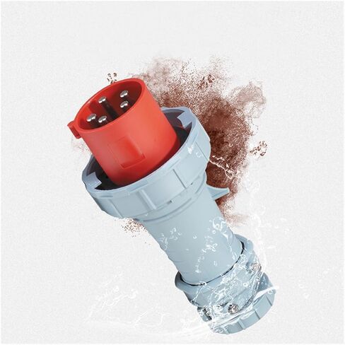 IP67 Industrial Plug and Socket Connector Three Phase 3P4P5P 63A/125A Waterproof Wall Mounted Socket Coupler 220V 380V 415V(Plug 4P 63A) in Saudi Arabia