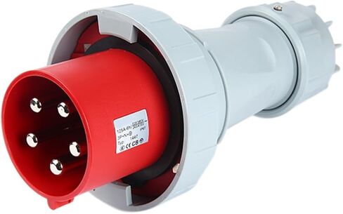 IP67 Industrial Plug and Socket Connector Three Phase 3P4P5P 63A/125A Waterproof Wall Mounted Socket Coupler 220V 380V 415V(Plug 4P 63A) in Saudi Arabia