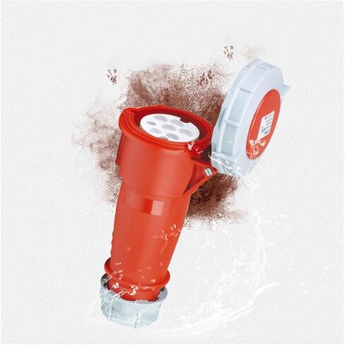 IP44 CEE 7P 16A 32A قابس طيران صناعي ثلاثي الطور ومقبس للماء ومقبس لآلة الزيت 7 حفرة مقسمة 400 (Army Green ، 16A) in Saudi Arabia