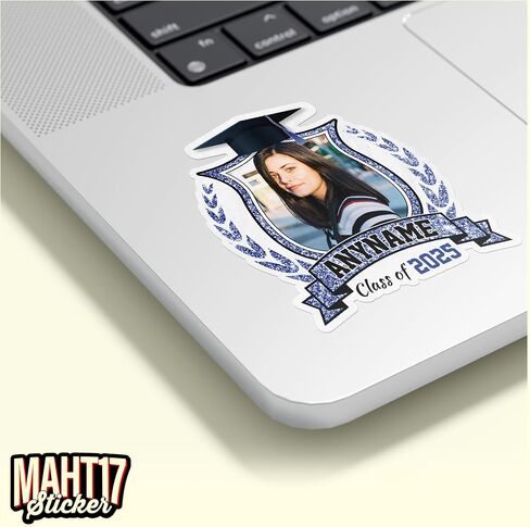 Custom Face Photo Name Sticker Personalized Graduation 2025 Face Fans Name Waterproof Vinyl Stickers for Laptop Water Bottle Cars Phone Case Decal Decor Stuff Gifts in Kuwait