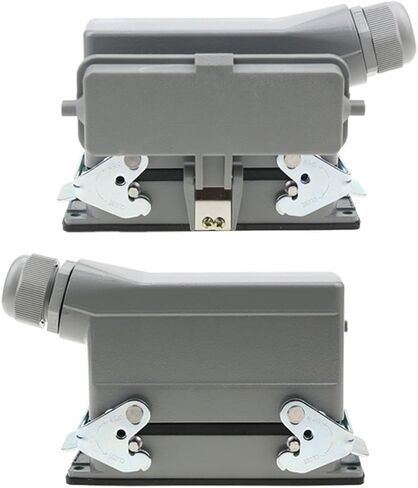 2 PCS HDC-24 موصل الثقيل 24 دبوس قابس المقبس الصناعي المضاد للماء مع غطاء واقعي 500V 16A (قاعدة جانبية عالية) in Saudi Arabia