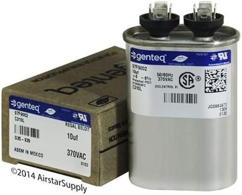 Bard - 10 uF MFD x 370 VAC Genteq Replacement Capacitor Oval # C310L / 97F9002 in Saudi Arabia
