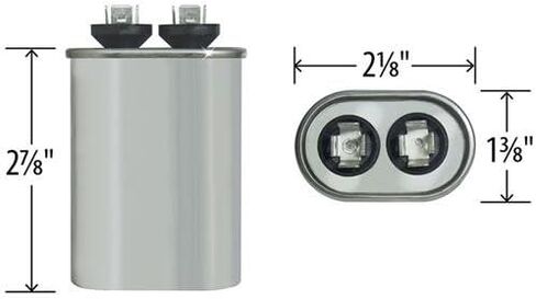 Bard - 10 uF MFD x 370 VAC Genteq Replacement Capacitor Oval # C310L / 97F9002 in Saudi Arabia