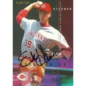 Erik Hanson autographed Baseball Card (Cincinnati Reds) 1995 Fleer No.436 in Kuwait