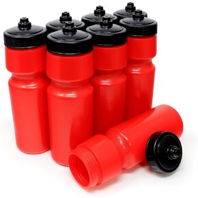 Rolling Sands USA Made 24 oz Sports Squeeze Water Bottles, 3 Pack, BPA-Free, Easy Drink One Way Flow Valve, Fits Most Bike Cages, Dishwasher Safe, Durable, Reusable and Lightweight, Clear Frost in Kuwait