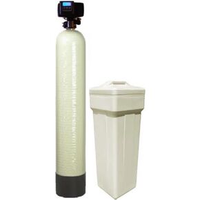 Fleck 5600 SXT Meter Demand Water Softener Grain Capacity 10% Commercial Grade Cation Resin (64,000, Black) in Kuwait