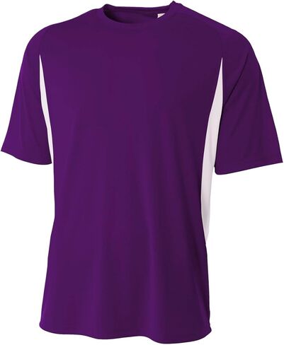 A4 Men’s High-Performance Moisture-Wicking Color Block T-Shirt in Saudi Arabia