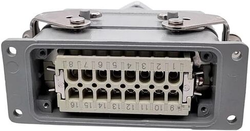 Heavy Duty Connectors HDC-HE-016-1/2/3/4 F/M 16pin 16A 500V Industrial Rectangular Aviation Connector Plug Screw Connection(Hdc-he-016-1) in Saudi Arabia