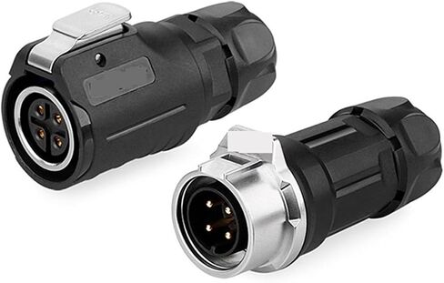 LP16 4-pin M16 Wire Adapter IP67 Lightweight Automotive Industry Waterproof Power Connector Socket Plug Connector(Female Plug Set1) in Saudi Arabia