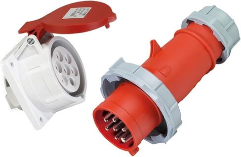 IP67 CEE 7P 16A 32A قابس الطيران الصناعي ثلاثي الطور ومقبس مقبس مقبس لآلة الزيت المكافحة من 7 حفرة 400 (الموصل 7P ، 16A) in Saudi Arabia