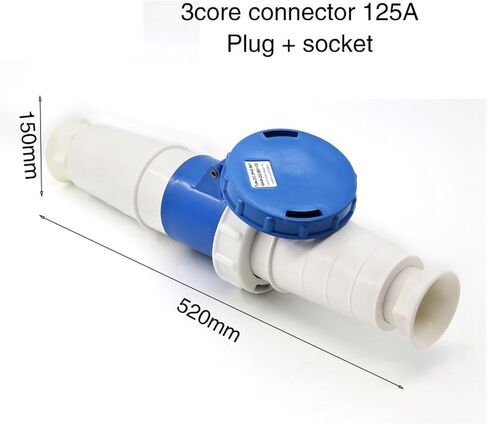 Waterproof and Explosion-Proof Industrial Aviation Plug and Socket 3-core 4-core 5-core Hole 125A Connector Aviation Plug Docking(5 Core Red) in Saudi Arabia