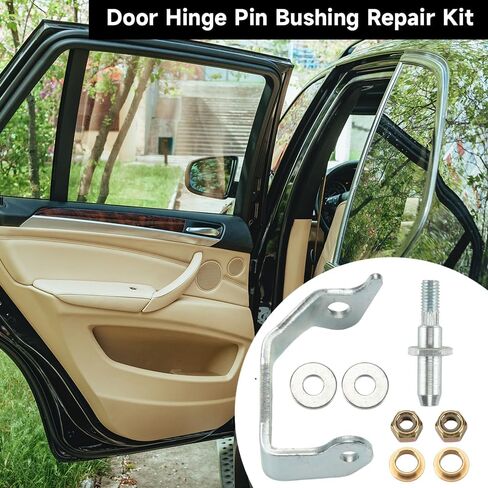 Front Left and Right Side Door Hinge Pin and Bushing Kit - Compatible for Chevrolet Silverado Suburban Avalanche Tahoe for GMC Sierra Yukon - Replace Part 6038457 in Saudi Arabia