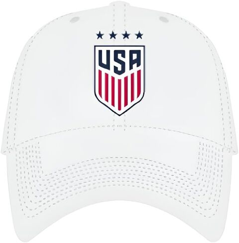 Desert Cactus US Soccer Baseball Hat USWNT United States Women's National Team Brimmed Embroidered Hats Cap Adjustable Cloth Strap Adult (Style D1) White in Kuwait