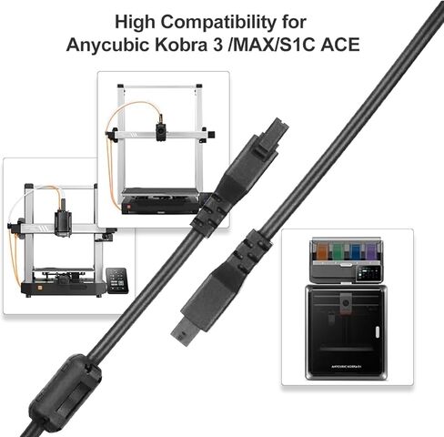 4Pin Ace Pro Extension Cable لـ anycubic Kobra 3 Combo 3D Printer ، 22AWG COPPER CORE Extension Cord 1.5M مع أنبوب (4 دبوس) in Kuwait