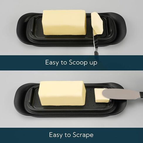 KITCHENDAO Airtight Butter Dish with Lid for Countertop and Refrigerator Door Shelf, Plastic Butter Holder, Butter Keeper Tray Container for West/East Coast Butter, White in Saudi Arabia