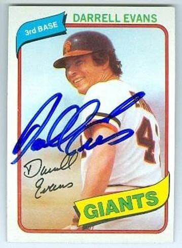 توقيع 156773 San Francisco Giants 1980 Topps No. 145 Darrell Evans Card Baseball Card in Saudi Arabia