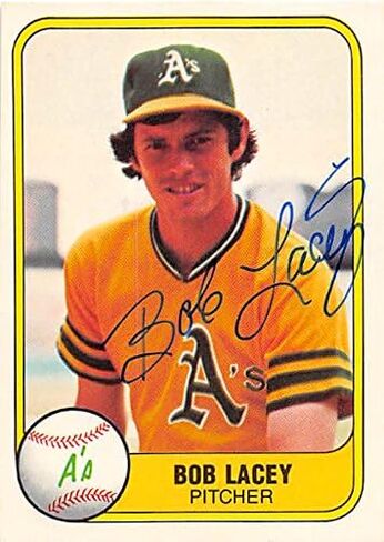 Autograph 121568 Oakland Athletics 1981 Fleer No. 578 Bob Lacey Autographed Baseball Card in Saudi Arabia