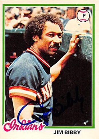 189504 Cleveland Indians Ft 1978 Topps No. 61 Jim Bibby Autographed Baseball Card in Saudi Arabia