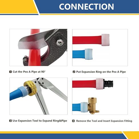 1Inch PEX-A Expansion Fittings,F1960 Brass Coupling,PEX Expansion Fittings Straight Coupling For Pex A Tubing（2 PACK)(PEX1960011) in Saudi Arabia
