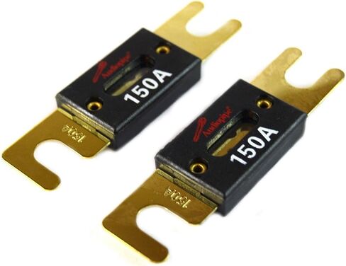 Audiopipe 2 PCS 150 أمبير ANL الصمامات الذهب مطلي باك باك صوت ستيريو in Saudi Arabia
