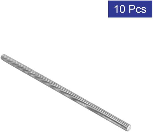 Uxcell a16071500ux0021 M3 x 80mm 0.5 mm Pitch 304 الفولاذ المقاوم للصدأ مسمار قضيب مسنن بالكامل (عبوة من 10 قطع) in Kuwait