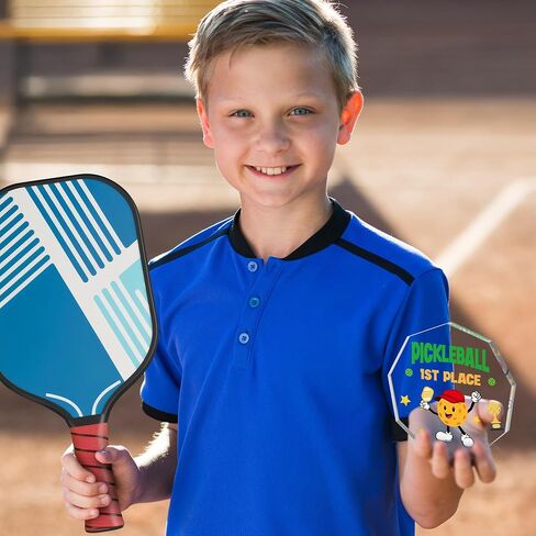 WATINC Pickleball Trophy Award for Tournament - 3PCS 1st 2nd 3rd Place Acrylic Medal Gift for Pickle Baller Competitions, Funny Inspirational Prizes Tiered Tray Tabletop Sign Decor Favors for Adults in Saudi Arabia