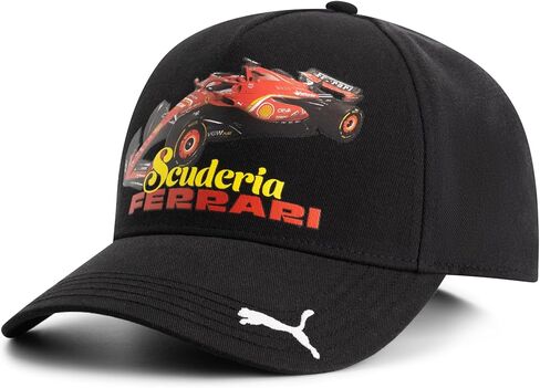 PUMA Scuderia Ferrari F1 قبعة مع طباعة السيارة - أسود - حجم واحد يناسب أكثر in Kuwait