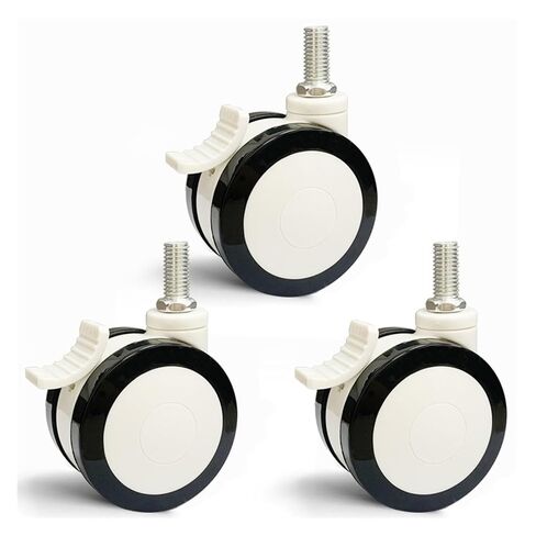 4 قطع/الكثير من عجلات الجمال الجمال 3 بوصة/عجلات صامتة/عجلات العجلات العجلات الجمال (M10x20mm- الفرامل) in Saudi Arabia