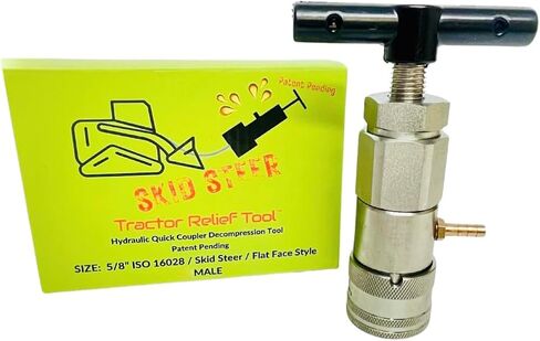 5/8 "ISO 16028 Flat Fark Face Skid Skid Skid Male Hydraulic Quick Acpler Adjusts Delsed Adfing Tool by Tractor Relief Tool ™ in Saudi Arabia
