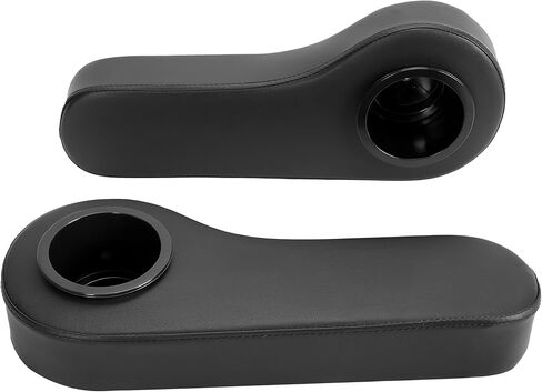 ECOTRIC Golf Cart Rear Seat Arm Rest with Universal Cup Drink Holders Set Compatible with EZGO Club Car Yamaha Pair No Drilling Required in Saudi Arabia