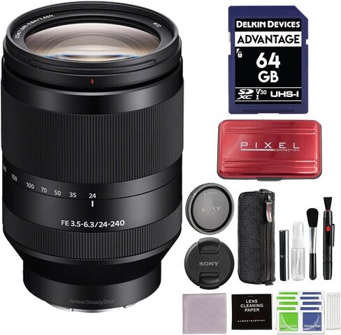 سوني FE 24-240 ملم f/3.5-6.3 عدسة او اس اس، اسود in Kuwait