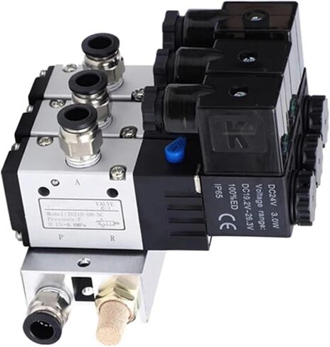 220V 24V خيار متعدد الخيار 3V210-08 كتلة صلبة ملوية مهوودية مع منفذ قاعدة تركيب كاتم الصوت 2/3/4/5/6 صف 3 منفذ (3 مم 8 مم) in Saudi Arabia