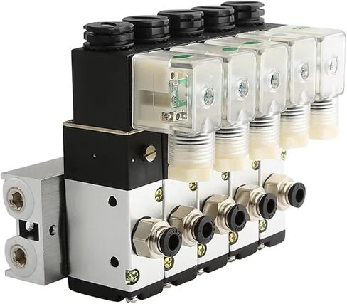 220V 24V خيار متعدد الخيار 3V210-08 كتلة صلبة ملوية مهوودية مع منفذ قاعدة تركيب كاتم الصوت 2/3/4/5/6 صف 3 منفذ (3 مم 8 مم) in Saudi Arabia