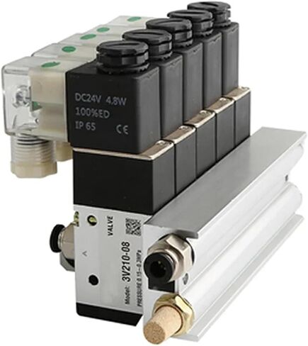 220V 24V خيار متعدد الخيار 3V210-08 كتلة صلبة ملوية مهوودية مع منفذ قاعدة تركيب كاتم الصوت 2/3/4/5/6 صف 3 منفذ (3 مم 8 مم) in Saudi Arabia