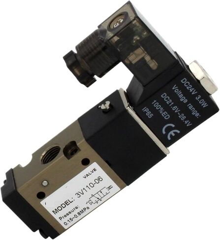 Two-position three-way electromagnetic reversing valve 3V110-06 -NC/NO air valve normally open and closed type(3V110-06-NO DC24V) in Saudi Arabia