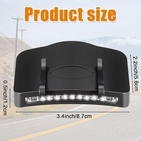 Mudder 3 PCS Baseball Cap with Lights Clip on 11 LED HAT HAT BATTERY BATERY LED BRIM LAMP Ultra Bright Flight (Black) in Kuwait