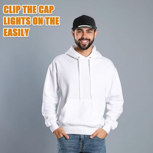 Mudder 3 PCS Baseball Cap with Lights Clip on 11 LED HAT HAT BATTERY BATERY LED BRIM LAMP Ultra Bright Flight (Black) in Kuwait