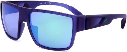 Adidas SP0006 91Q Sunglasses Men's Matte Blue/Smoke Photochromatic Lenses 57mm in Saudi Arabia