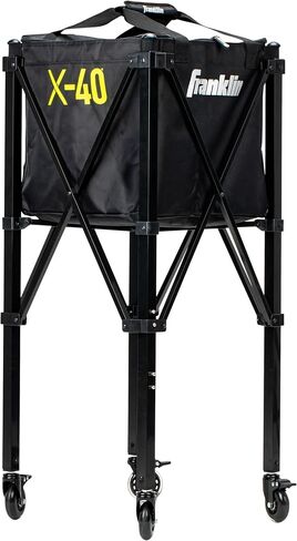 Franklin Sports Portable Pickleball Hopper + Carry Bag - (100) Ball Pickleball Caddy + Travel Basket with Wheels - Easy Storage + Transportation to Court - Easy Assembly + Durable Construction in Saudi Arabia