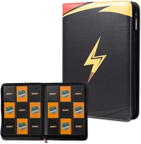 رابط بطاقة التداول ، الأكمام 9 جيب رنين مع 360 فتحات التحميل الجانبي ، متوافقة مع مجموعة عرض تخزين MTG TCG (أصفر) in Kuwait