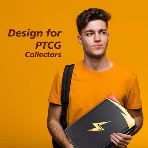 رابط بطاقة التداول ، الأكمام 9 جيب رنين مع 360 فتحات التحميل الجانبي ، متوافقة مع مجموعة عرض تخزين MTG TCG (أصفر) in Kuwait