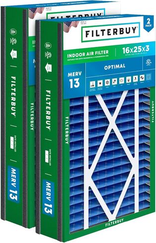 فلتر هواء 20x25x5 MERV 13، مرشحات فرن HVAC بديلة مطوية لـ Trion Air Bear، Air Kontrol, Generalaire، Bayne، Skuttle، Ultravision (بلاتينيوم) in Kuwait