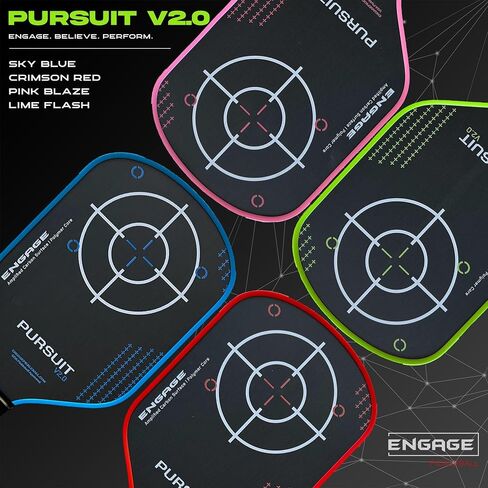 إشراك Pursuit v2.0 Pickleball Paddle - سطح الكربون المضخم للتحكم الفائق وتدور مع استجابة+ بوليمر Core ، معتمد من USAPA - للاعبين من أي مستوى مهارة in Saudi Arabia