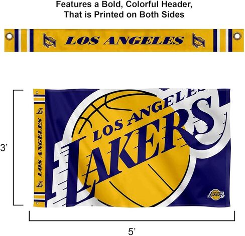 Los Angeles Lakers Printed 3x5 Premium Banner Flag in Kuwait