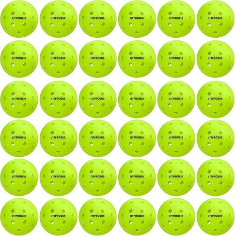 FITPROWIN Outdoor Pickleball Balls 40 Holes Pickleballs High Bound & Thanbability Pickle Ball 4/12/36 Pack Great Visibility Neon Green Pickleballs for Beginners Professionals in Saudi Arabia