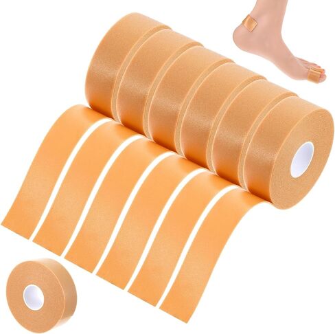 6 Rolls Tape Adhesive Pads Anti-Friction Stickers Blister Prevention Tape Patches for Feet Anti-wear Heel Pads Foam Waterproof Bandages for Point Shoes Hand Foot Heel Toe Skin Feet Chafing Protector in Saudi Arabia