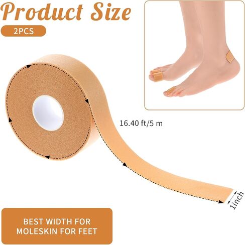 6 Rolls Tape Adhesive Pads Anti-Friction Stickers Blister Prevention Tape Patches for Feet Anti-wear Heel Pads Foam Waterproof Bandages for Point Shoes Hand Foot Heel Toe Skin Feet Chafing Protector in Saudi Arabia