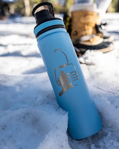 22 oz Vacuum Insulated Sport Bottle | Custom Laser Engraved Options | Stainless Steel, Double-Walled, Wide Mouth in Saudi Arabia