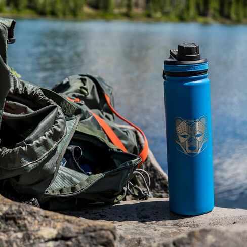 22 oz Vacuum Insulated Sport Bottle | Custom Laser Engraved Options | Stainless Steel, Double-Walled, Wide Mouth in Saudi Arabia