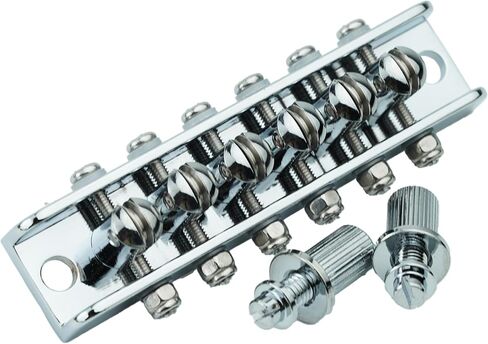Guyker Guitar Roller Bridge Agping 10.5mm ، جسر على طراز Mosrite مع ترصيع لـ 6 String Les Paul LP Electric Guitar (GM018 ، Chrome) in Kuwait